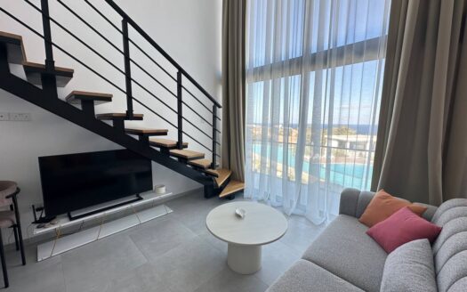Sea View 2 Bedroom Loft Apartment For Sale In Esentepe